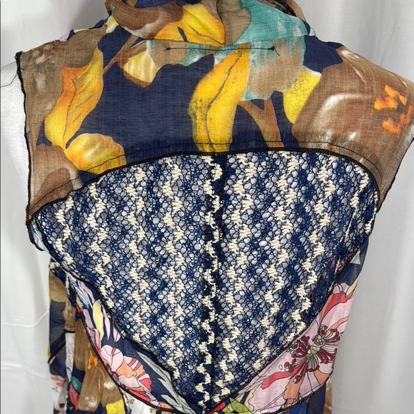 Soft Surroundings Colorful Sleeveless Floral CoverUp Top Size Small - Picture 7 of 9
